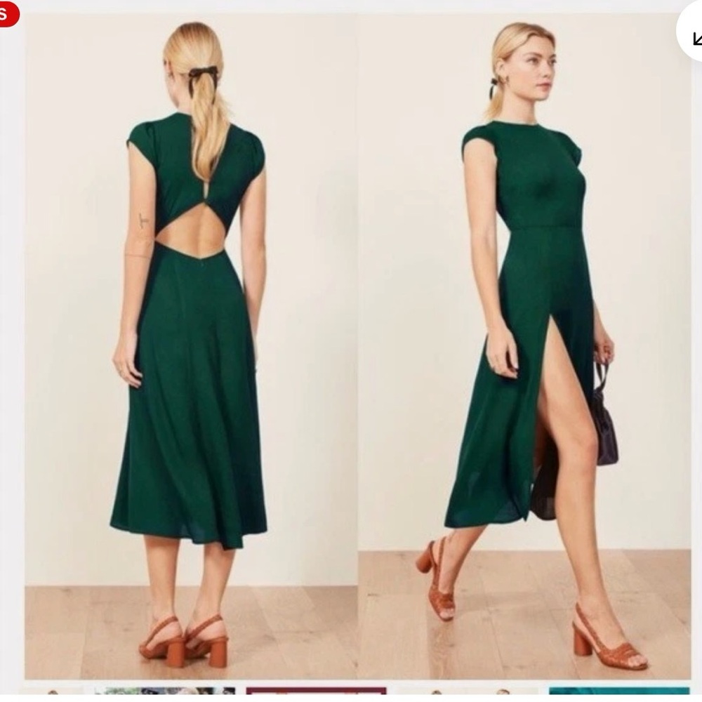 Reformation Gavin Emerald Dress